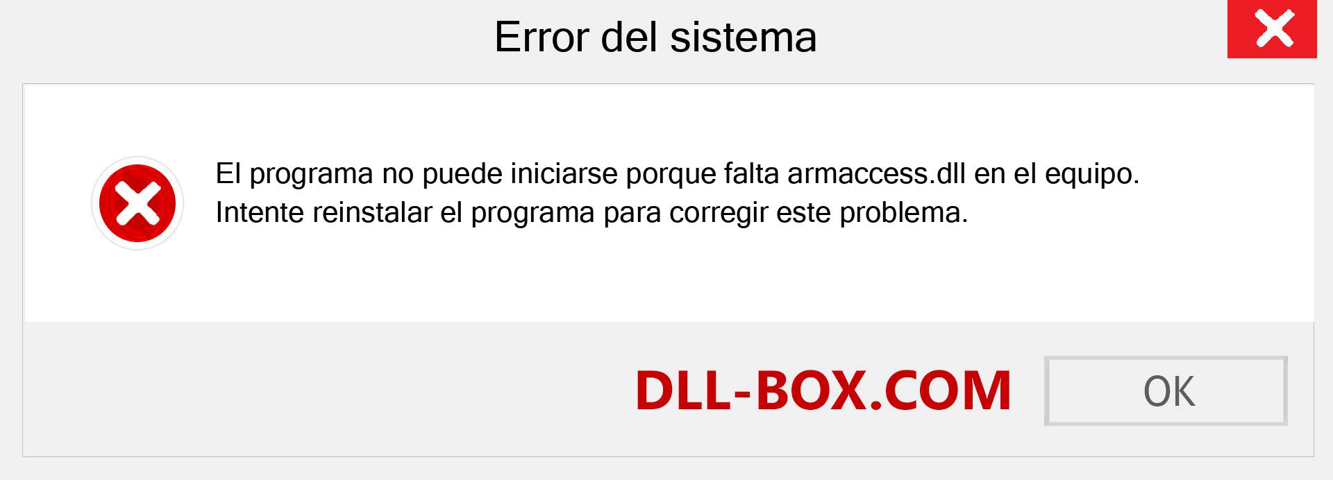 ¿Falta el archivo armaccess.dll ?. Descargar para Windows 7, 8, 10 - Corregir armaccess dll Missing Error en Windows, fotos, imágenes