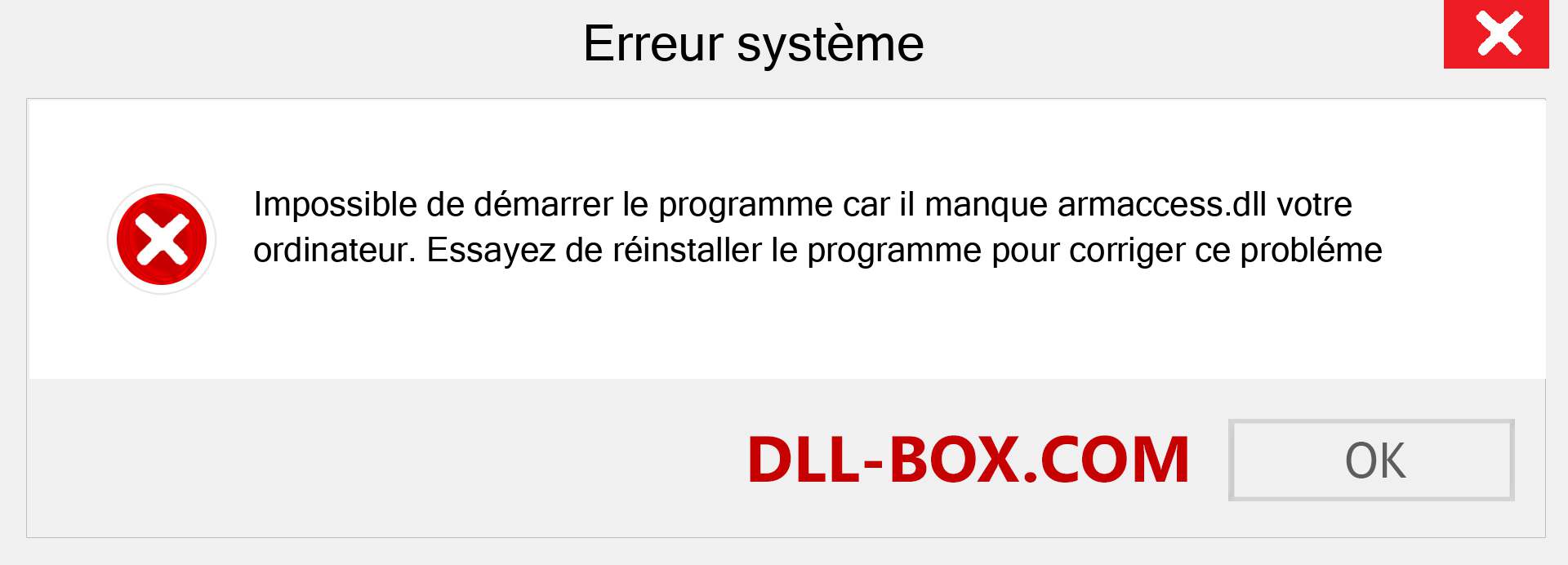 Le fichier armaccess.dll est manquant ?. Télécharger pour Windows 7, 8, 10 - Correction de l'erreur manquante armaccess dll sur Windows, photos, images